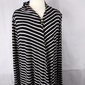 Large Black & White Strip Cover